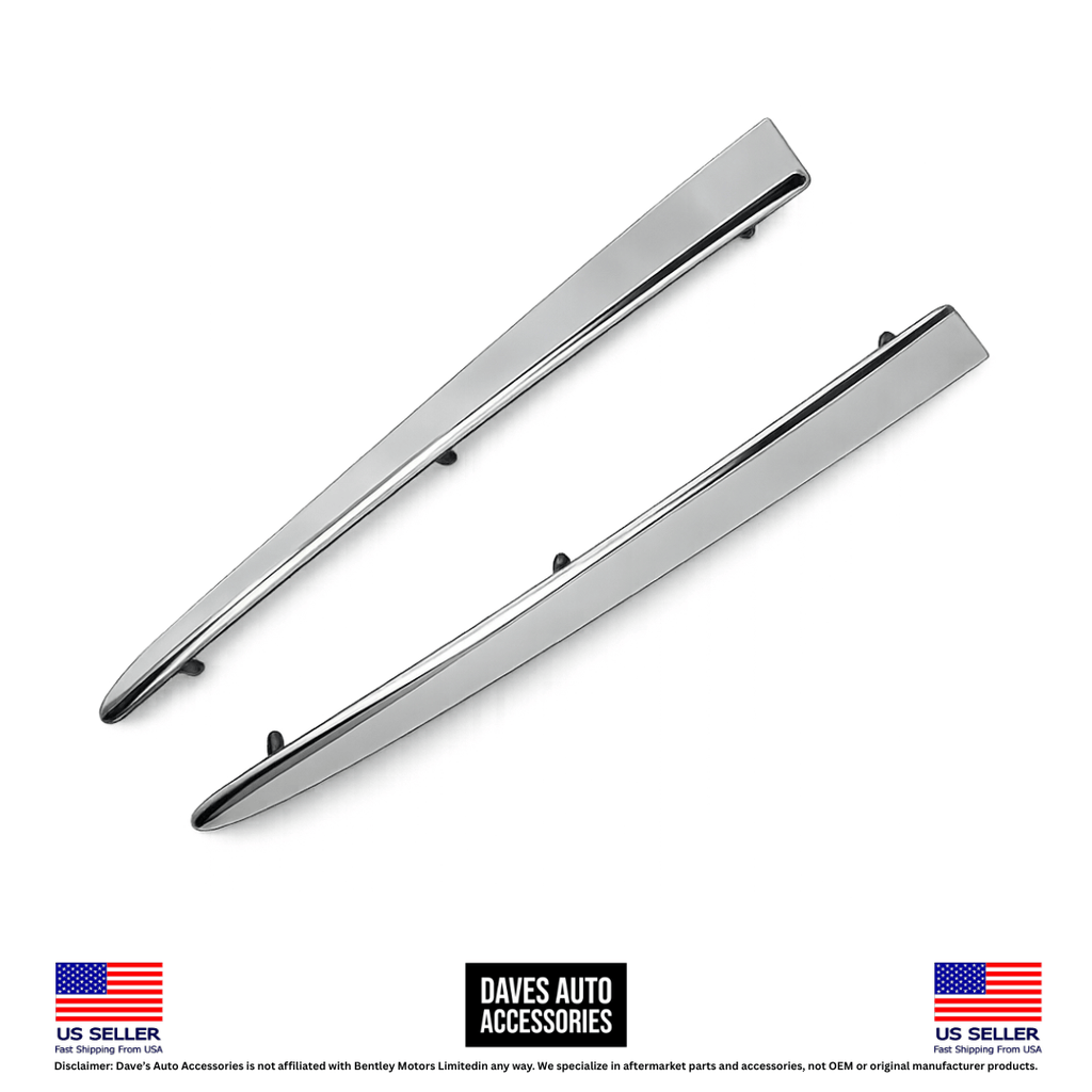 Daves Auto Accessories Bentley Continental GT GTC Flying Spur Front Bumper Side Trim Molding Set