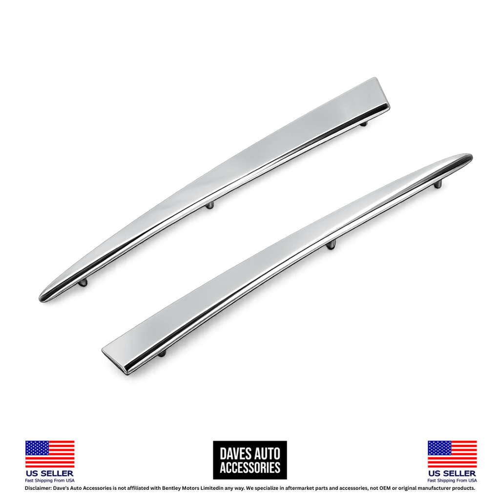 Daves Auto Accessories Bentley Continental GT GTC Flying Spur Front Bumper Side Trim Molding Set