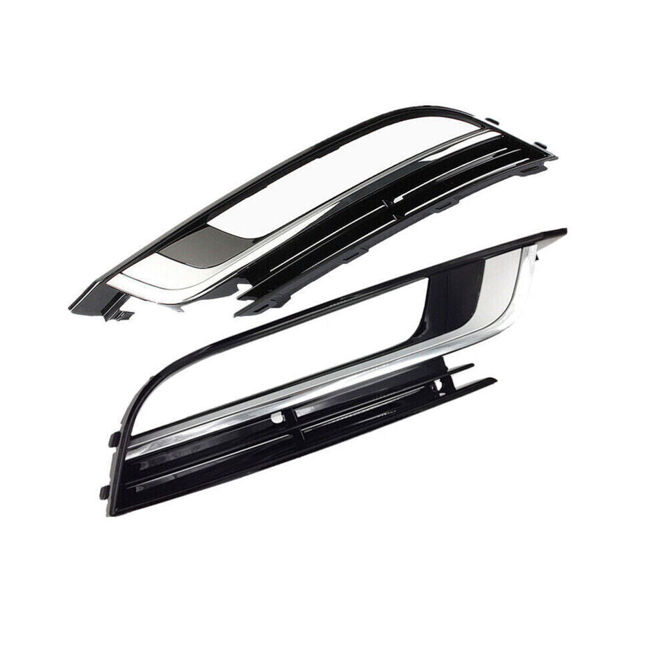 Forged LA Bumper Lower Grille Chrome Fog Light Cover For 2013-2017 Volkswagen VW CC 3pcs