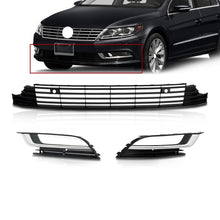 Load image into Gallery viewer, Forged LA Bumper Lower Grille Chrome Fog Light Cover For 2013-2017 Volkswagen VW CC 3pcs