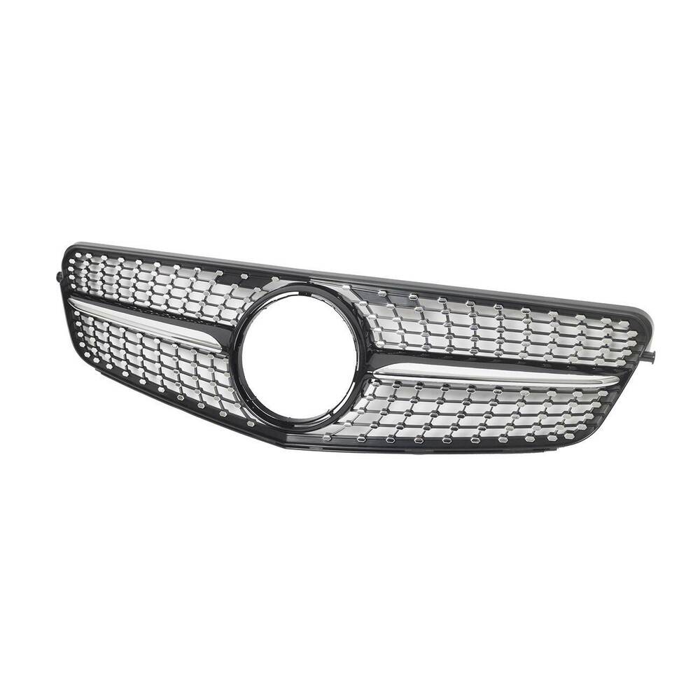 Forged LA Chrome Diamond Front Grille For Mercedes Benz C-Class W204 C250 C300 2008-2014