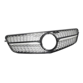 Forged LA Chrome Diamond Front Grille For Mercedes Benz C-Class W204 C250 C300 2008-2014