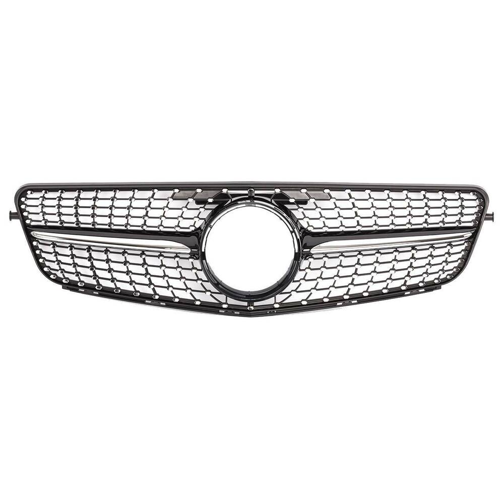 Forged LA Chrome Diamond Front Grille For Mercedes Benz C-Class W204 C250 C300 2008-2014