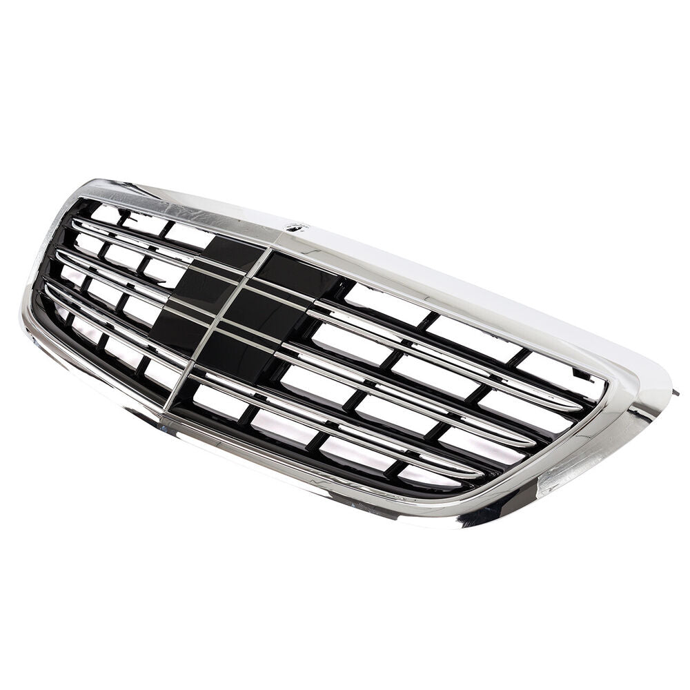Forged LA Chrome Front Bumper Grill MayBach Style For Mercedes Benz S-Class W222 2014-2020