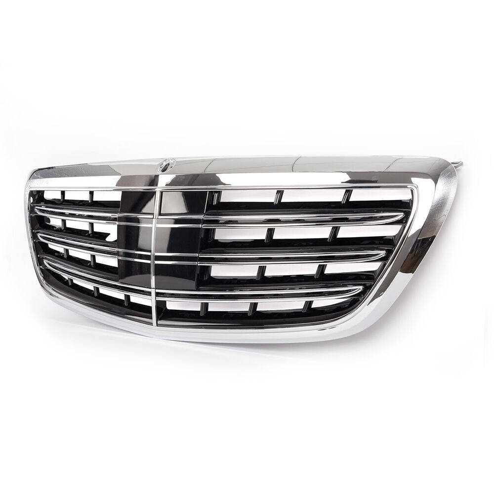 Forged LA Chrome Front Bumper Grill MayBach Style For Mercedes Benz S-Class W222 2014-2020