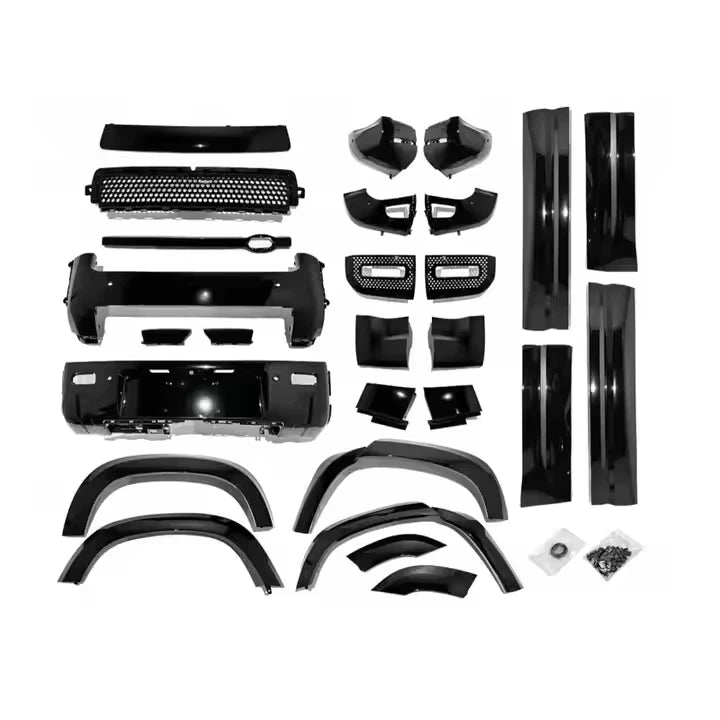 Land Rover Defender 110/90 2020-2025 Gloss Black Bumper Cover Trim Body Kits