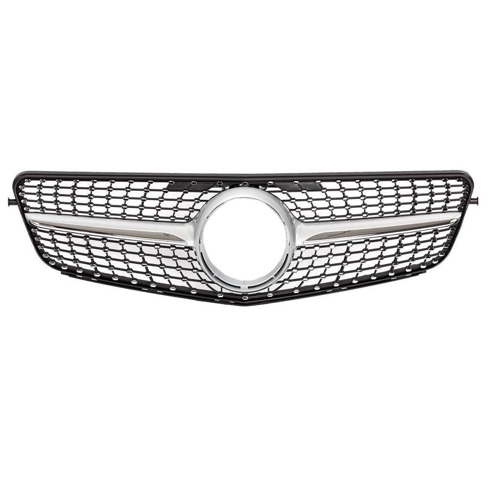 Forged LA Diamond Front Grille For Mercedes Benz W204 C180 C200 C350 C-CLASS 2008-2014