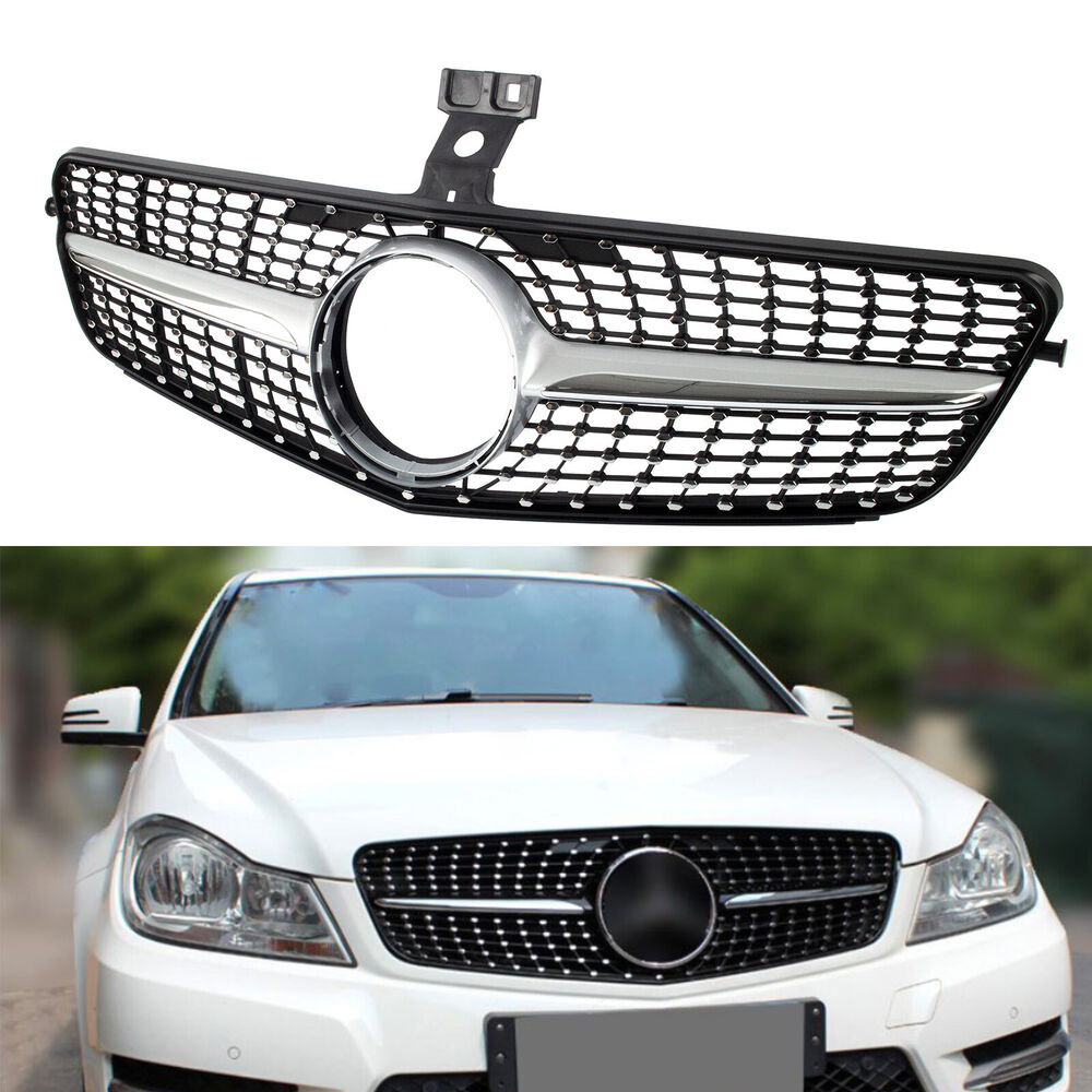 Forged LA Diamond Front Grille For Mercedes Benz W204 C180 C200 C350 C-CLASS 2008-2014
