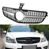 Diamond Front Grille For Mercedes Benz W204 C180 C200 C350 C-CLASS 2008-2014