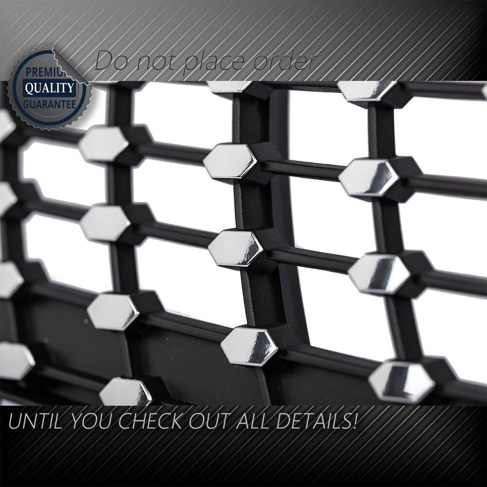 Forged LA Diamond Grill For Mercedes Benz W205 C Class C250 C300 C400 2015-2018 Silver