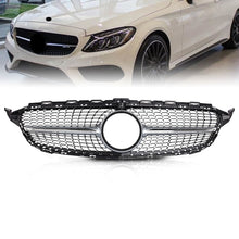Load image into Gallery viewer, Forged LA Diamond Grill For Mercedes Benz W205 C Class C250 C300 C400 2015-2018 Silver