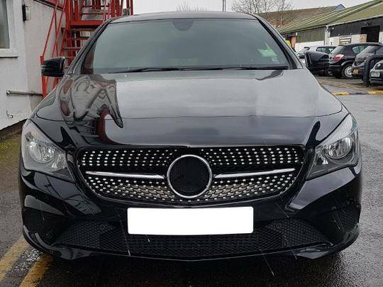 Forged LA DIAMOND Grille Black For 13-16 Benz C117 W117 CLA-CLASS CLA180 200 250 45 AMG