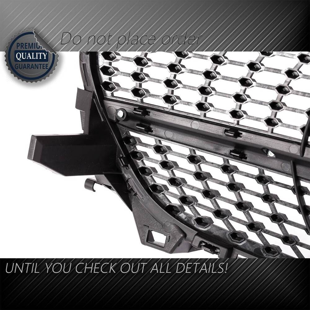 Forged LA DIAMOND Grille Black For 13-16 Benz C117 W117 CLA-CLASS CLA180 200 250 45 AMG