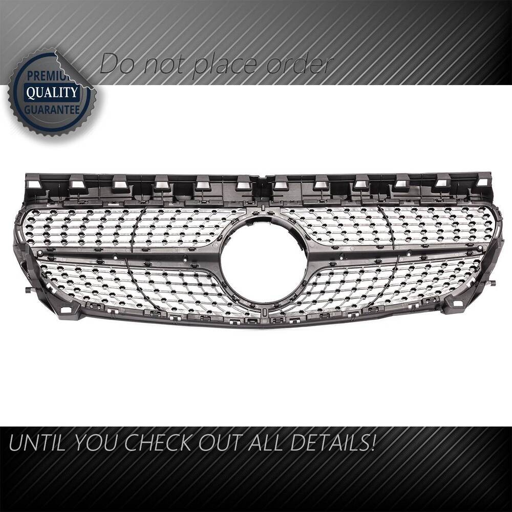 Forged LA DIAMOND Grille Black For 13-16 Benz C117 W117 CLA-CLASS CLA180 200 250 45 AMG