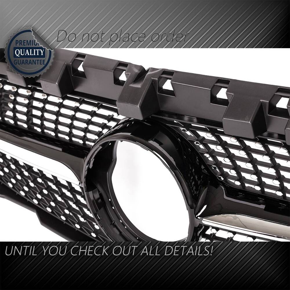Forged LA DIAMOND Grille Black For 13-16 Benz C117 W117 CLA-CLASS CLA180 200 250 45 AMG