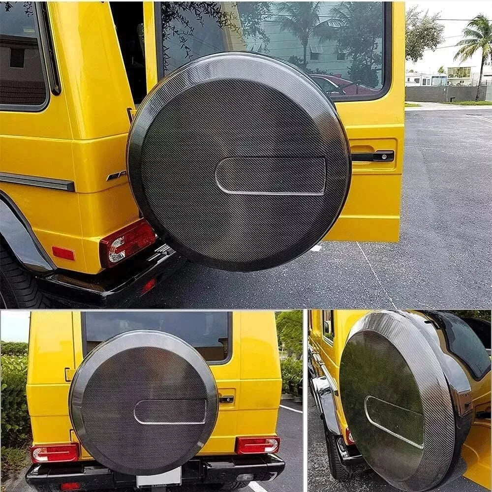 Daves Auto Accessories Electronics & Accessories > Car Parts & Accessories > Car Parts Aftermarket Real Carbon Fiber Spare Wheel Cover For W463 Mercedes G-Wagon 90-18