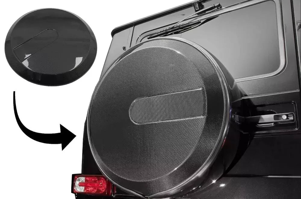 Daves Auto Accessories Electronics & Accessories > Car Parts & Accessories > Car Parts Aftermarket Real Carbon Fiber Spare Wheel Cover For W463 Mercedes G-Wagon 90-18