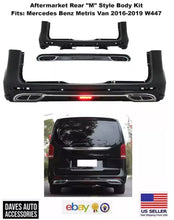 Load image into Gallery viewer, Daves Auto Accessories Electronics &amp; Accessories > Car Parts &amp; Accessories > Car Parts Rear Bumper Diffuser Spoiler Lip for Mercedes Vito Metris Maybach Body Kit 16-23