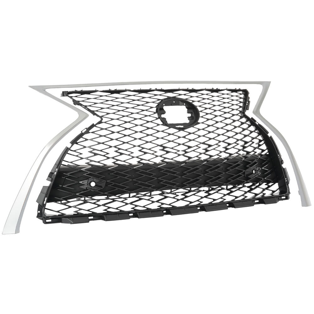 Forged LA For 20-22 Lexus RX350 RX450h Front Upper Grille Assembly Chrome Black 531010E420