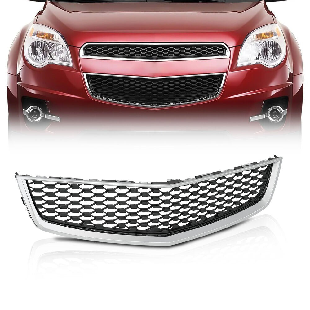 Forged LA For 2010-2015 Chevrolet Equinox Front Lower Grille Chrome Shell Black Insert