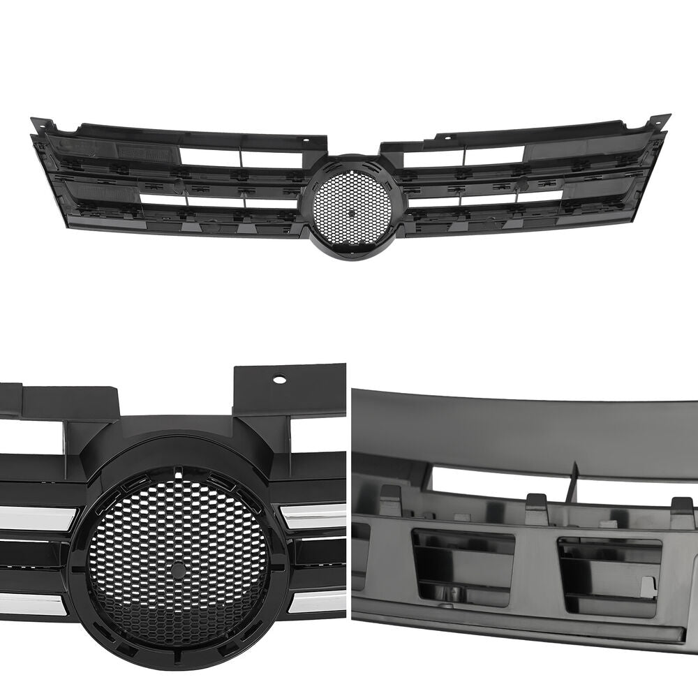 Forged LA For 2011-2014 Volkswagen Touareg Front Bumper Upper Grille Grill W/Chrome Trim