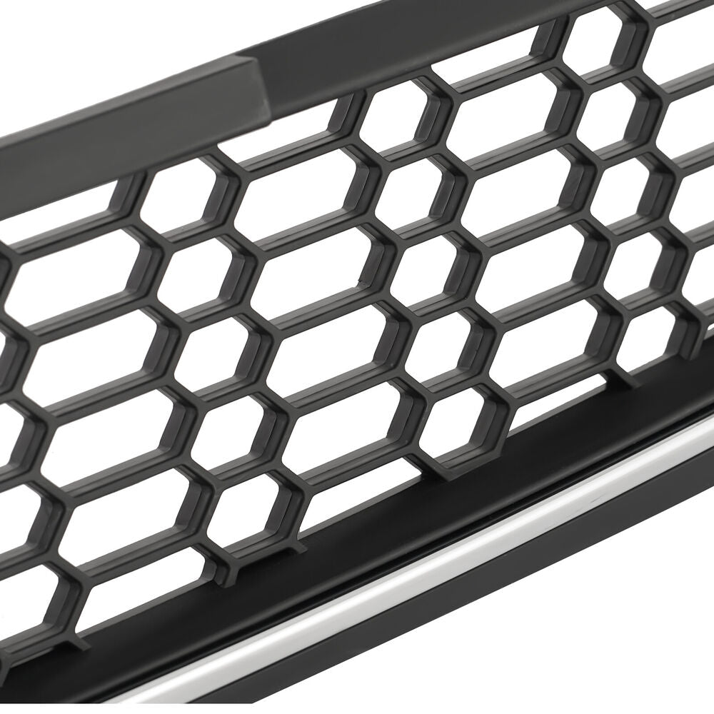 Forged LA For 2011-2014 VW Jetta MK6 Front Bumper Lower Grille Black w/ Chrome Honeycomb
