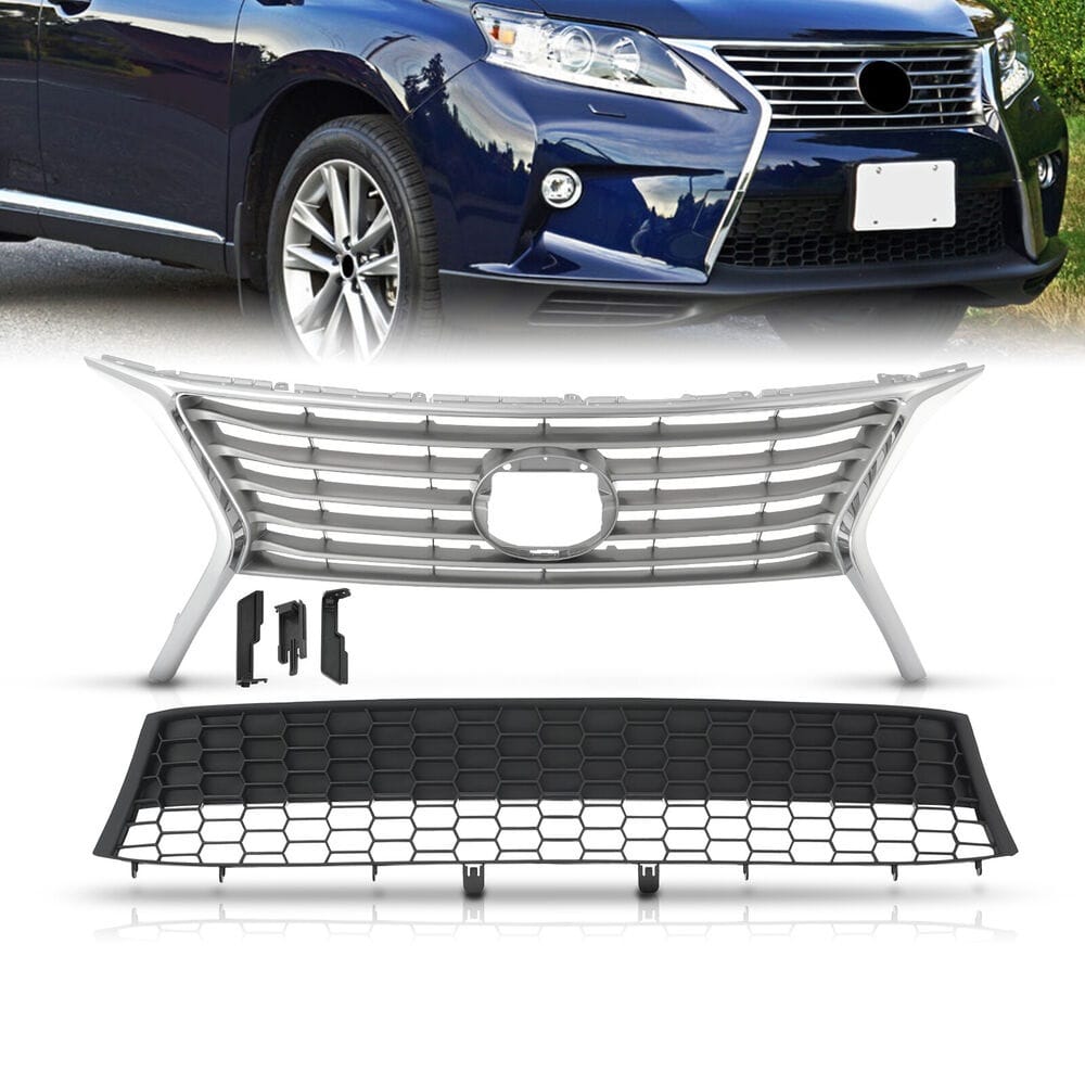 Forged LA For 2013-2015 Lexus RX RX350 Sport Front Upper Lower Bumper Grille Assembly Set