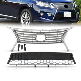 Forged LA For 2013-2015 Lexus RX RX350 Sport Front Upper Lower Bumper Grille Assembly Set