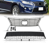 For 2013-2015 Lexus RX RX350 Sport Front Upper Lower Bumper Grille Assembly Set