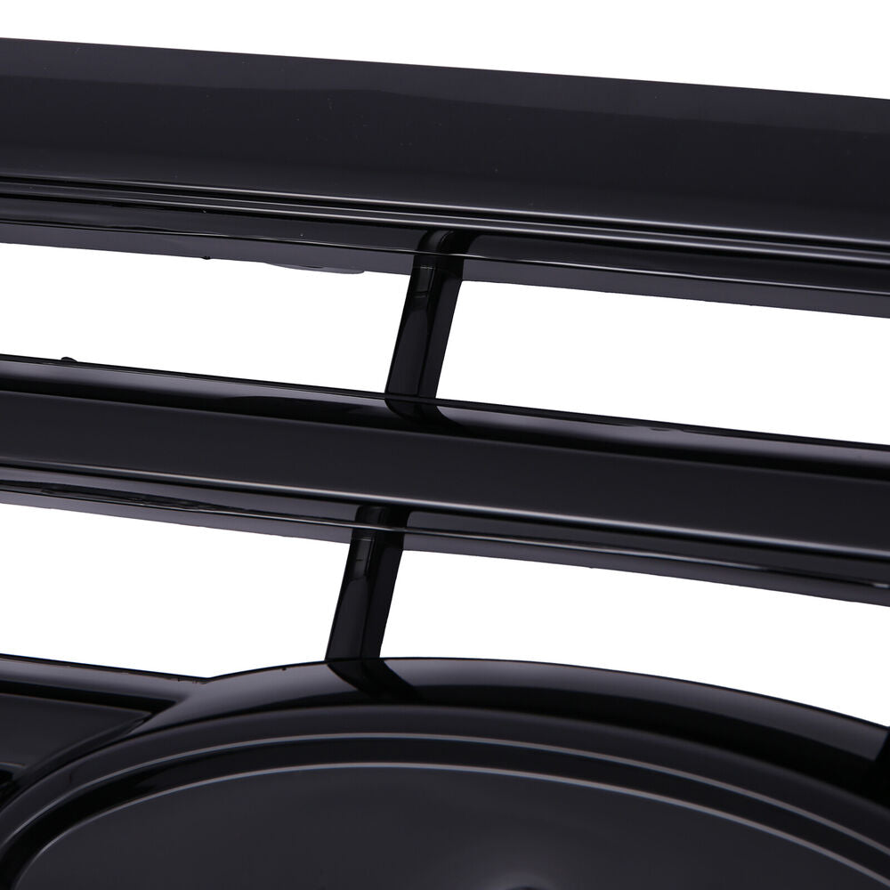 Forged LA For 2015-2017 Ford F150 Front Bumper Upper Grille ABS Gloss Black Horizontal