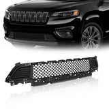 For 2019-2023 Jeep Cherokee Black Bumper Lower Grille Without Holes 68288044AB