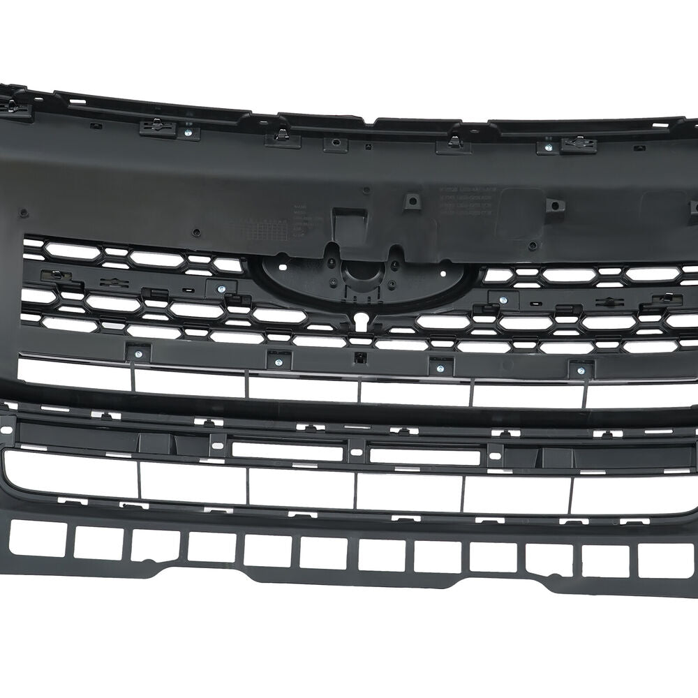 Forged LA For 2020-2022 Ford Explorer Front Bumper Upper Grille Gloss Black W/ Chrome Trim