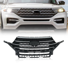 Load image into Gallery viewer, Forged LA For 2020-2022 Ford Explorer Front Bumper Upper Grille Gloss Black W/ Chrome Trim