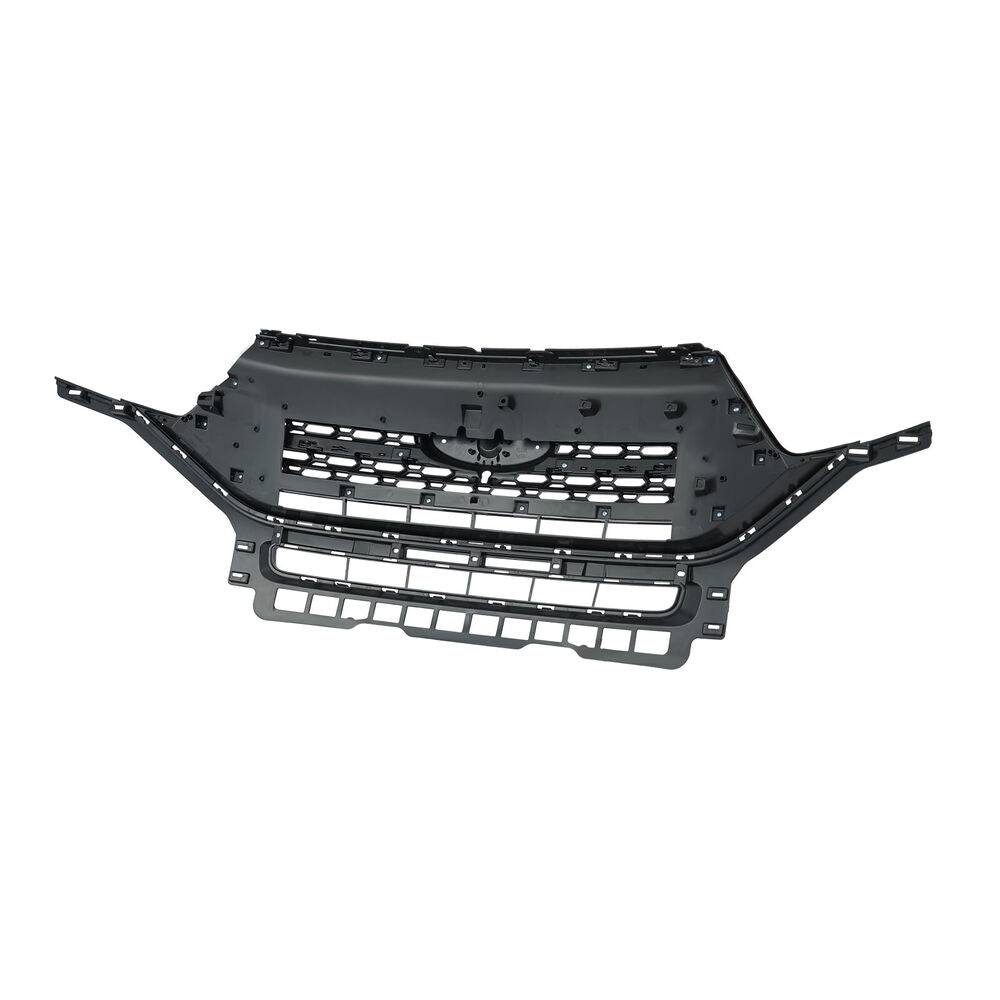 Forged LA For 2020-2022 Ford Explorer Front Bumper Upper Grille Gloss Black W/ Chrome Trim