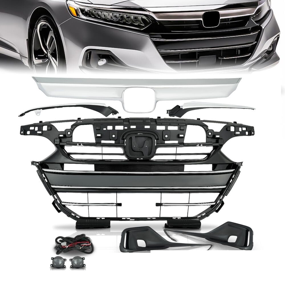 Forged LA For 2021-2023 Honda Accord Front Grille/Trim/Head Lamp Trim/LED Fog Light Set