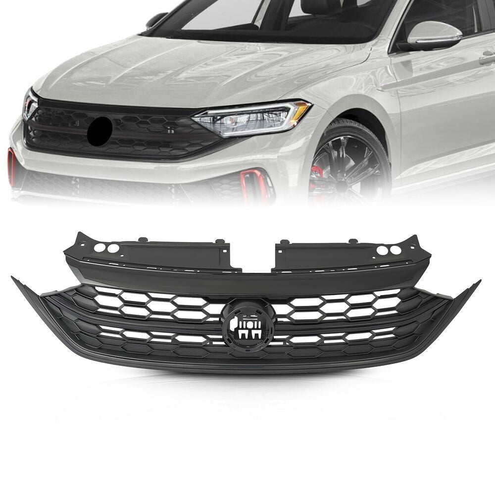 Forged LA For 2022 2023 2024 Vw Volkswagen Jetta Front Bumper Black Grill Upper Grille
