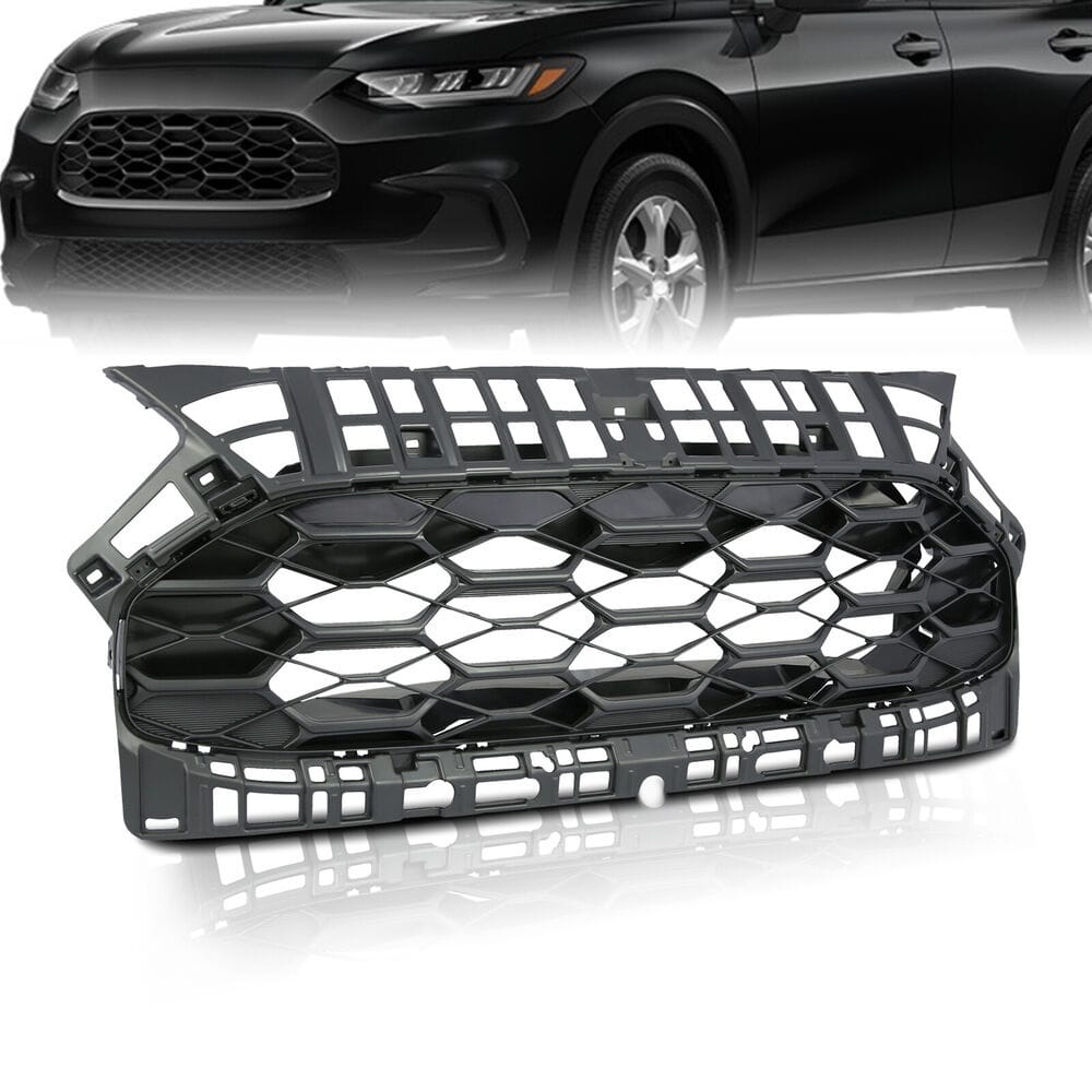 Forged LA For 2023 Honda HRV Front Bumper Upper Matt Black Honeycomb Grille Grill Plastic