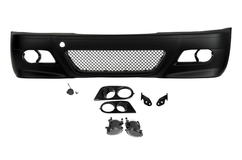 Forged LA For BMW 00-06 E46 M3 Style Front Bumper Coupe Convert W/Fog Lamp,Bracket,H-Cover