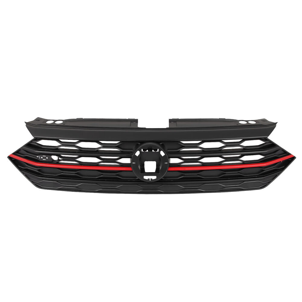 Forged LA For VW Volkswagen Jetta 2019 2020 2021 Front Bumper Upper Grille Black & Red