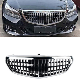 Forged LA Front Grill FOR Mercedes Benz W212 E-CLASS facelift 2013-16 Silver W/CAMERA HOLE