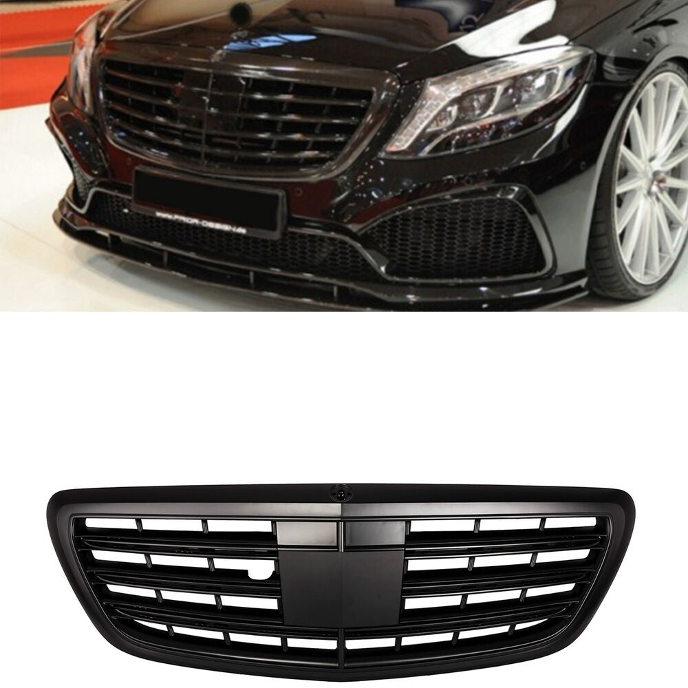 Forged LA Front Grille GT Style Matte Black For Mercedes Benz W222 S CLASS Sedan 2013-2020