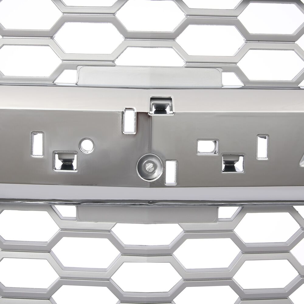 Forged LA Front Grille Honeycomb Chrome+Silver Grill For 2014-15 Chevrolet Silverado 1500