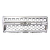 Front Grille Honeycomb Chrome+Silver Grill For 2014-15 Chevrolet Silverado 1500