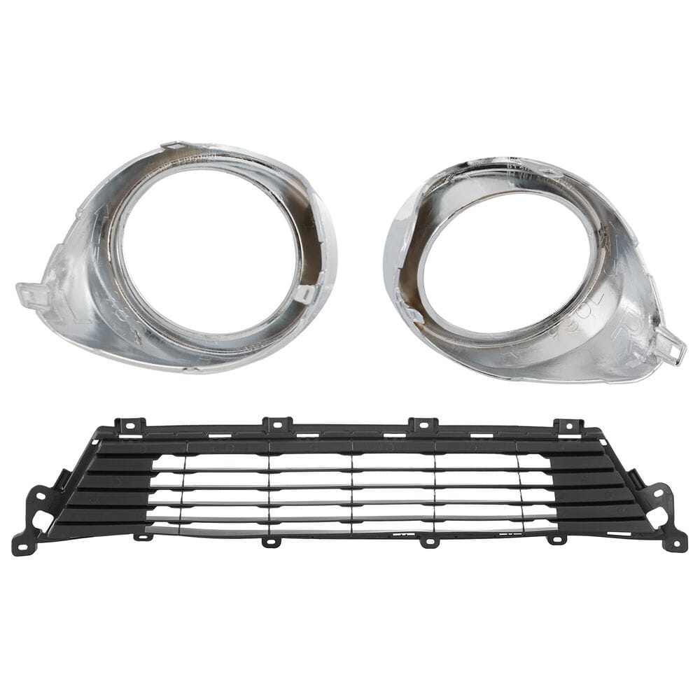 Forged LA Front Grille Trims & Fog Light Ring Chrome Set For 2013-2015 Lexus ES350 ES300H