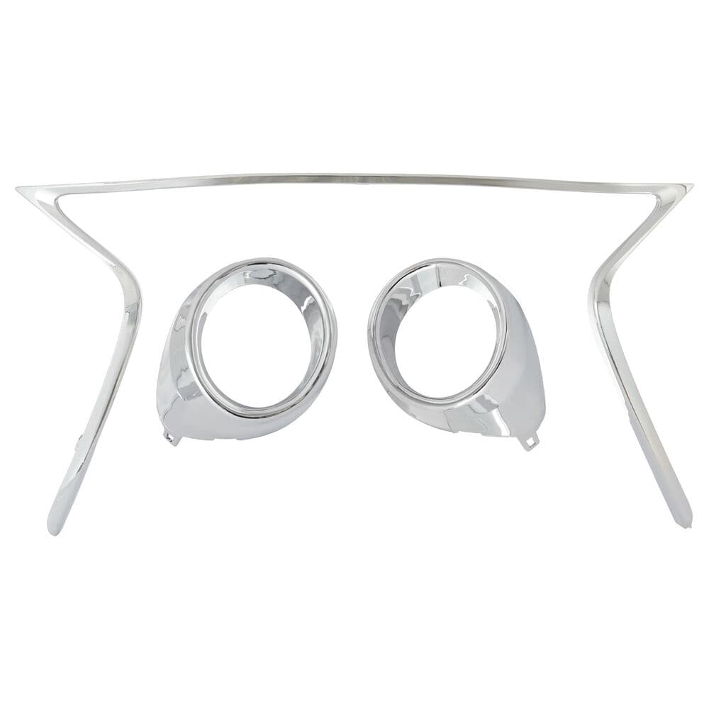 Forged LA Front Grille Trims & Fog Light Ring Chrome Set For 2013-2015 Lexus ES350 ES300H