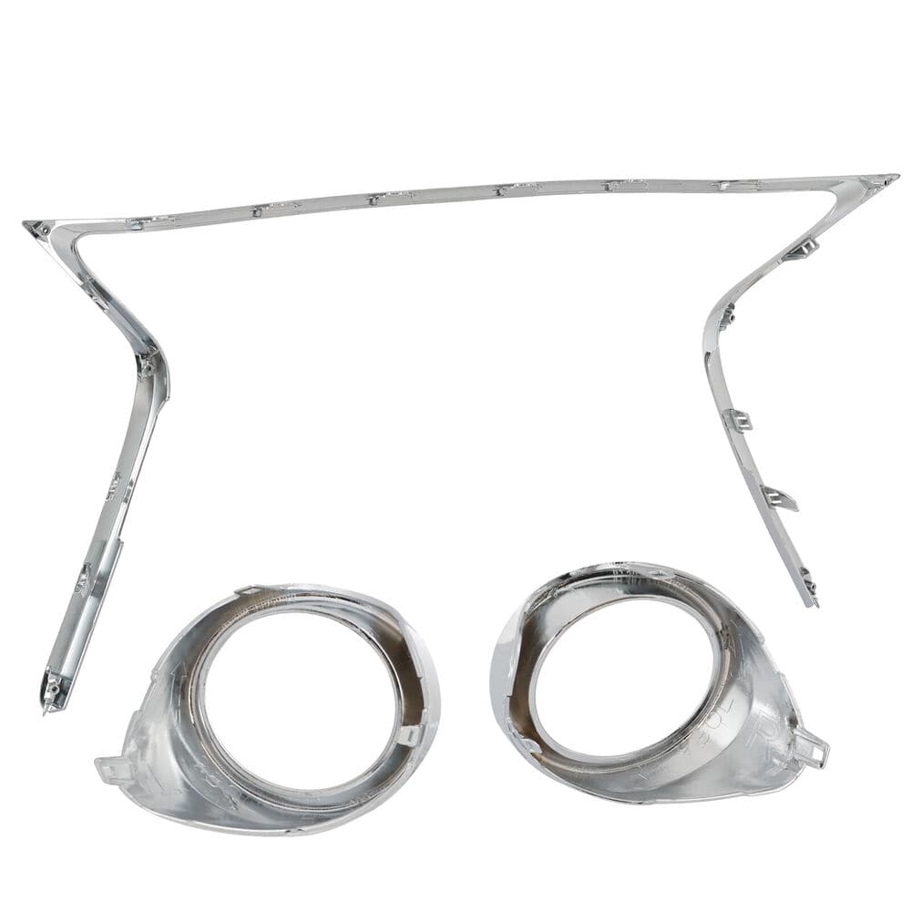 Forged LA Front Grille Trims & Fog Light Ring Chrome Set For 2013-2015 Lexus ES350 ES300H