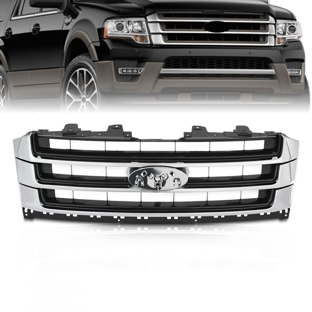 Forged LA Front Upper Grille Assembly For 2015 2016 2017 Ford Expedition FL1Z8200A