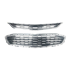 Forged LA Front UPPER & LOWER Honeycomb Mesh Bumper Grille For Chevrolet Malibu 2016-2018