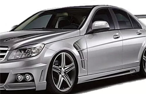 Daves Auto Accessories Front Vented Fender Set Euro Style for Mercedes C-Class W204 Sedan 2008-2014