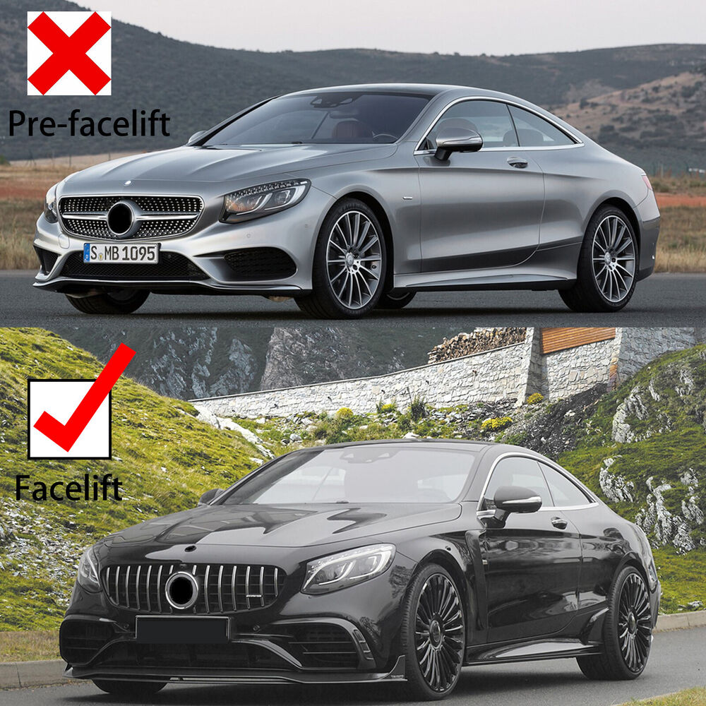 Forged LA GT Style Grille For Mercedes Benz W217 S COUPE Class S560 2018-2020 W/ Chrome